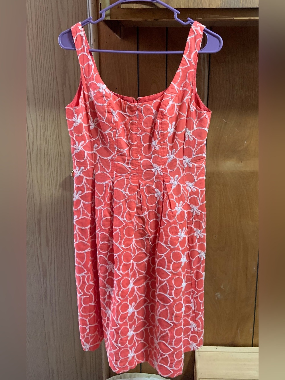 Nine West Coral Red Sleeveless Dress